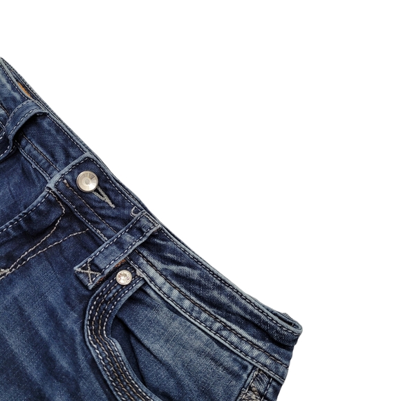 Rock Revival Womens  Jeans 28 x 34 Caress Bootcut Blue Distressed - Picture 6 of 7